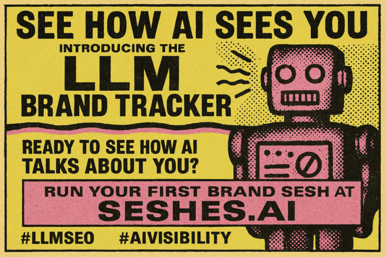 llm brand tracking image with robot